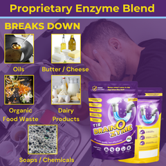 T1B Septic Cleaner & Drain O Zyme Combo Pack | Eliminates Odor, Prevents Clogs Powder Drain Opener (500 g, Pack of 2)