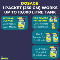T1B Septic Cleaner & Drain O Zyme Combo Pack | Eliminates Odor, Prevents Clogs Powder Drain Opener (500 g, Pack of 2)