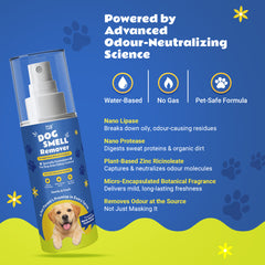 T1B Instant Pet Odour Remover Spray(150ml) | Dog Urine Smell Remover | Bio Enzyme Pet Area Freshener | Safe for Pets & Kids, Eco Friendly
