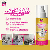 T1B Powerful Tap & Shower Cleaner Spray | Limescale & Hard Water Stain Remover | Plant-Based Bathroom Cleaner for Taps, Basins, Tiles, Mirrors - Chrome Safe | Home & Commercial Use - 150ml