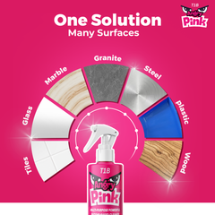 T1B Angry Pink | Enzyme Based Powerful Multifunctional Cleaner - 400ml | Suitable for Stoves, Chimneys, Washroom & Bathroom, Home Appliances & Glass | Kitchen Cleaning Spray Removes Grease & Grime
